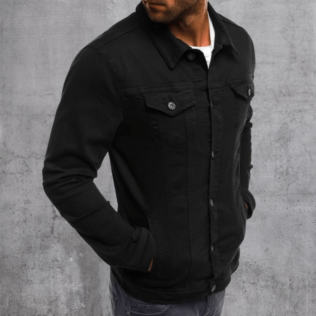 Cotton Trucker Jacket Men's Green – Casual, Office