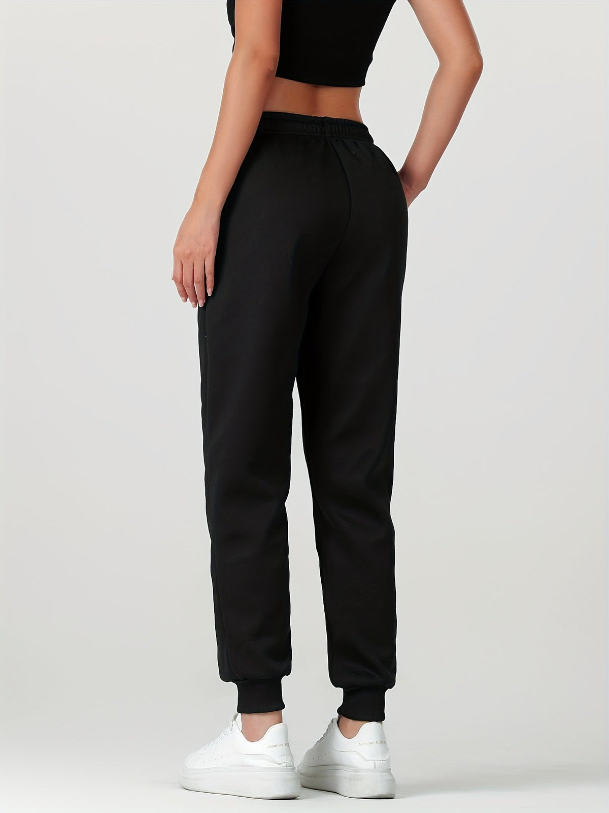 Fleece Joggers Women's Drawstring Sweatpants Elastic Waist – Casual, Home Loungewear