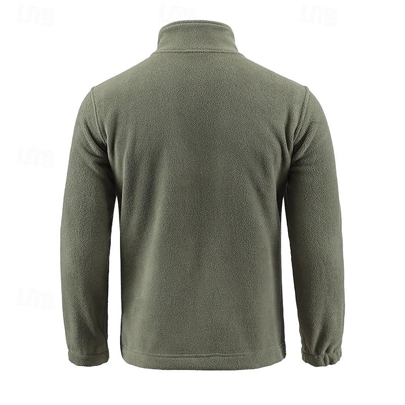 Fleece Jacket Men's Full-Zip Green – Casual, Outdoor