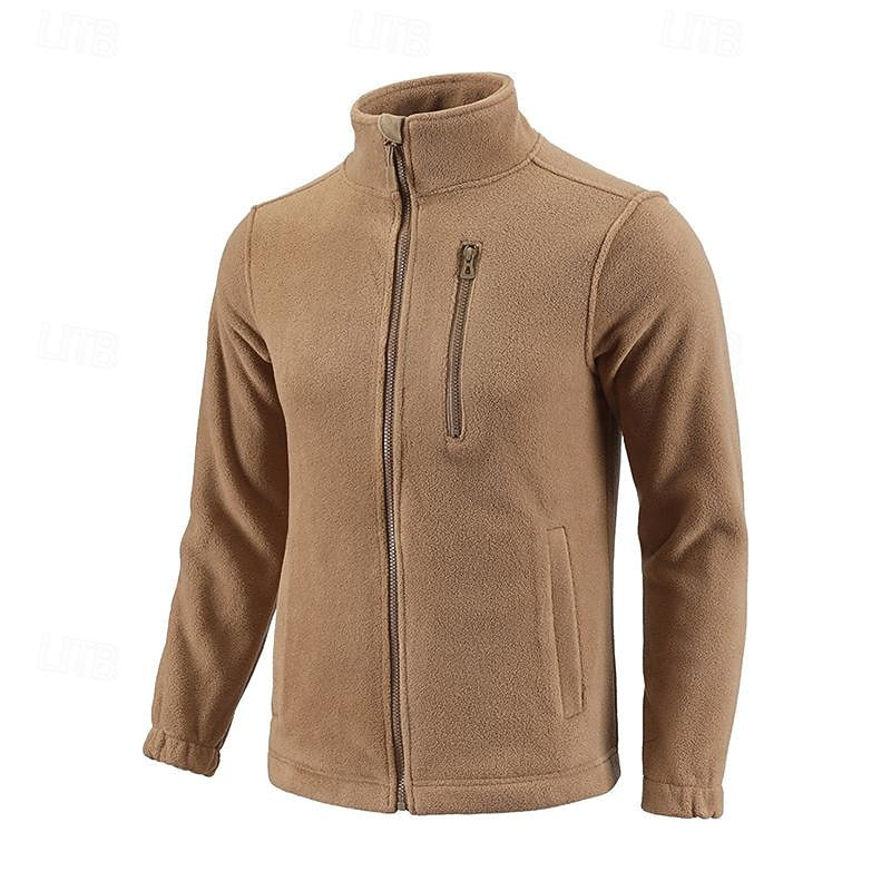 Fleece Jacket Men's Full-Zip Green – Casual, Outdoor