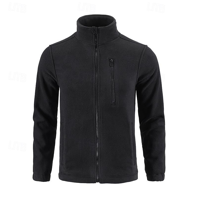 Fleece Jacket Men's Full-Zip Green – Casual, Outdoor