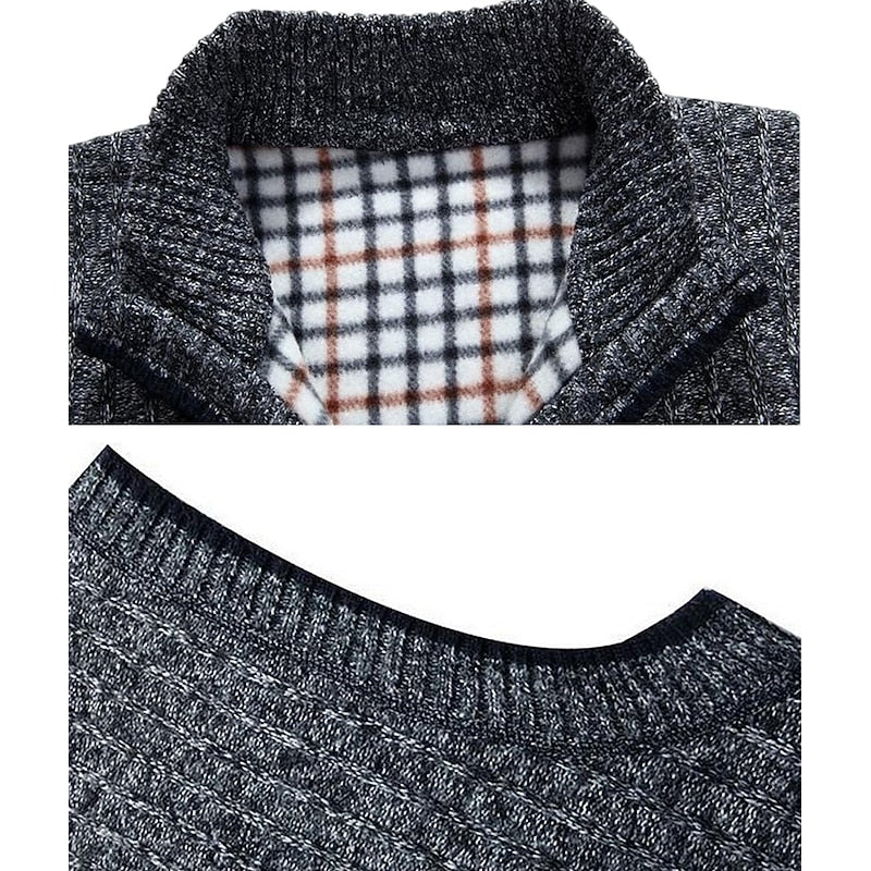 Knit Sweater Vest Men's Zip-Up Fleece Lined Gray – Casual, Office