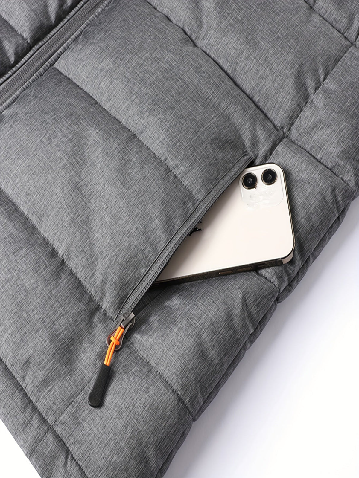 Men's Insulated Puffer Vest Gray – Casual Winter Layering, Outdoor Activities