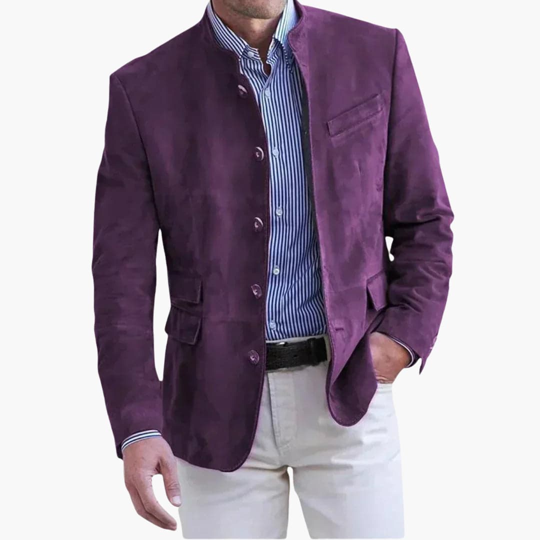 Suede Sport Coat Men's Blazer Tan – Casual, Office