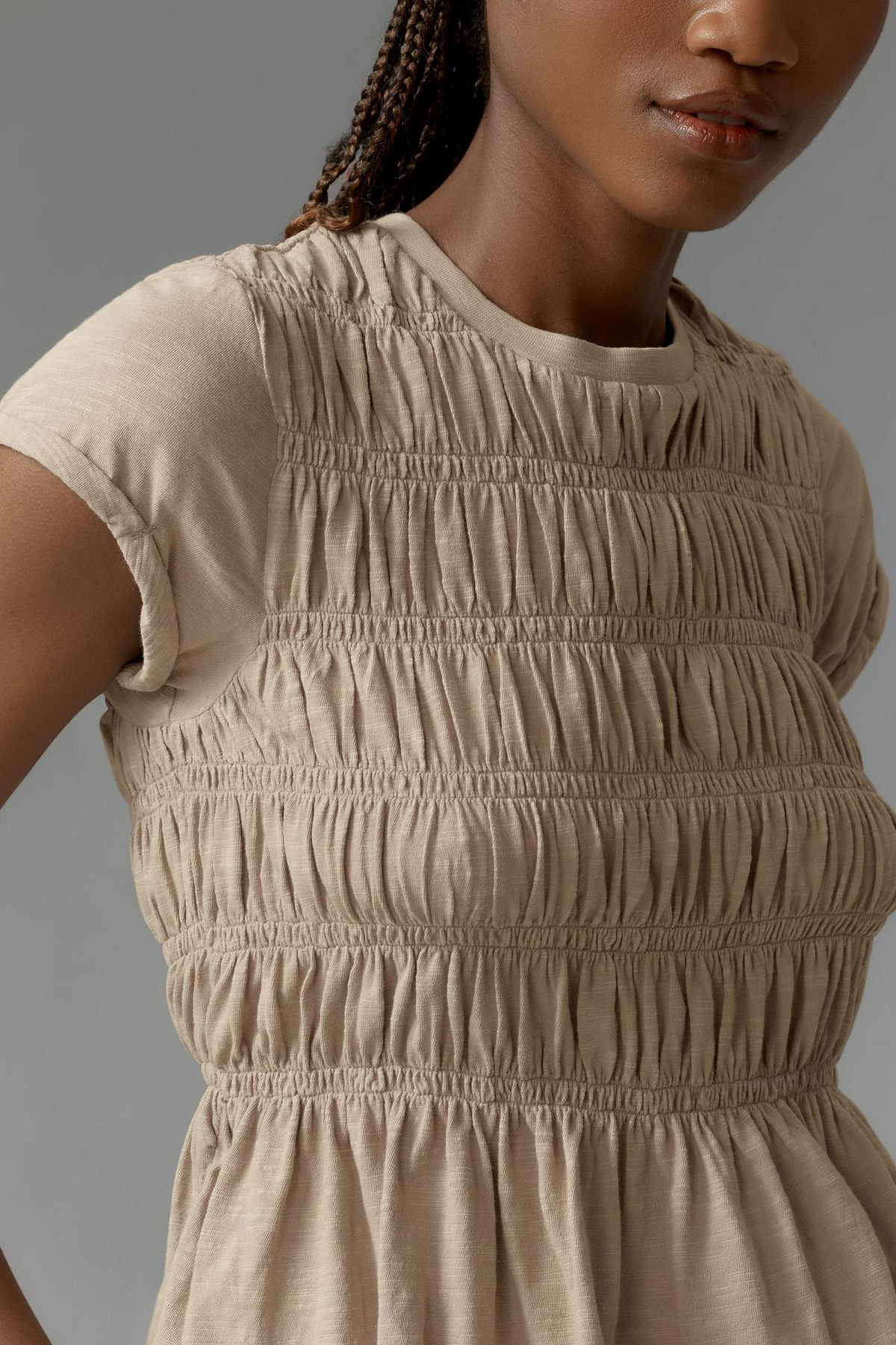 Ruffle Sleeve Top in Lightweight Fabric for Casual Wear