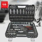 108-Piece Ratchet Wrench Set Made of Chrome Vanadium – TorqueMaster
