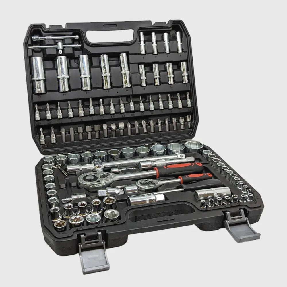108-Piece Ratchet Wrench Set Made of Chrome Vanadium – TorqueMaster