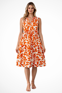 V-Neck Sleeveless Midi Dress for Women UK – Wedding Guest Cocktail Dress & Formal Attire