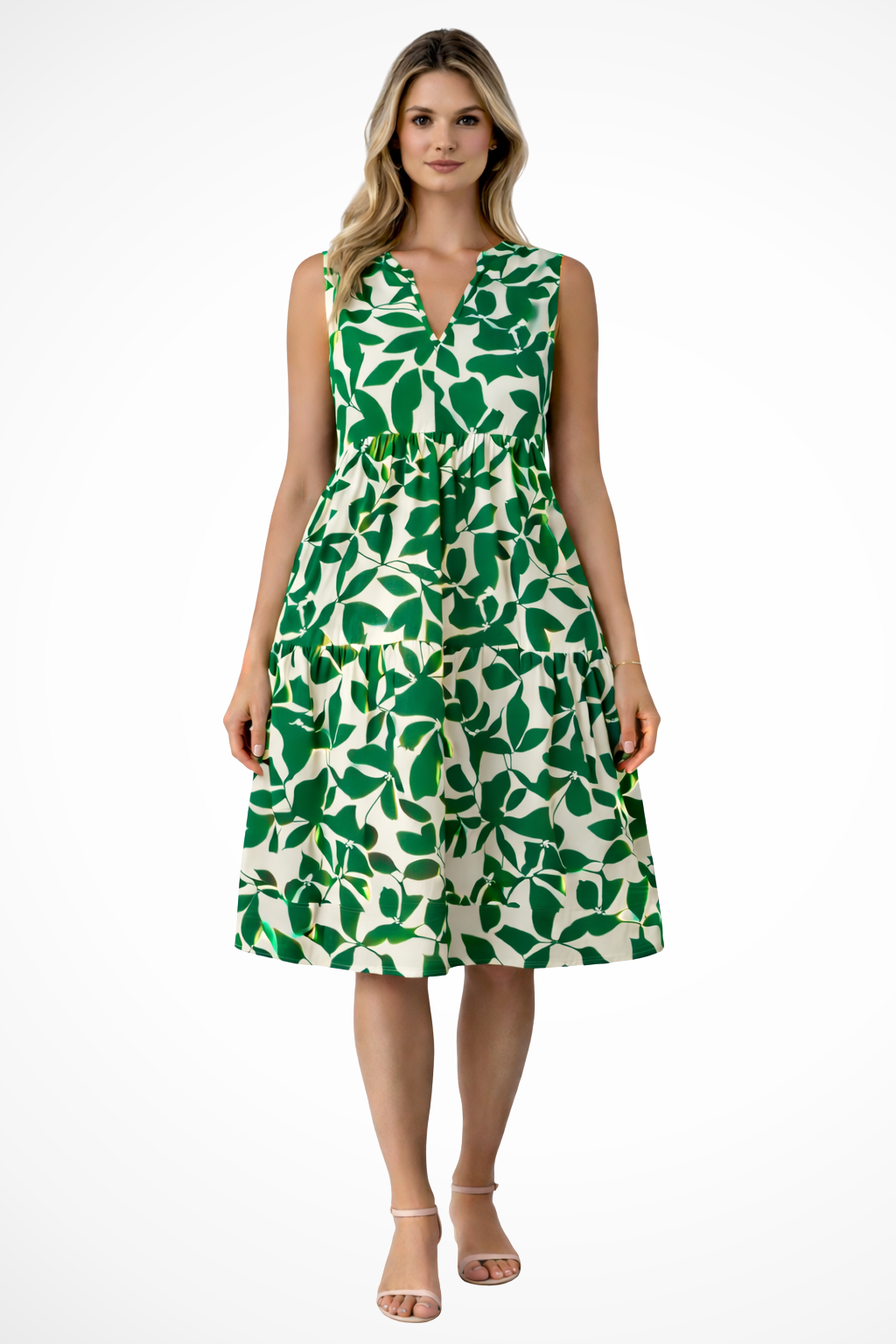 V-Neck Sleeveless Midi Dress for Women UK – Wedding Guest Cocktail Dress & Formal Attire
