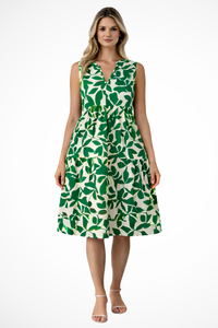V-Neck Sleeveless Midi Dress for Women UK – Wedding Guest Cocktail Dress & Formal Attire