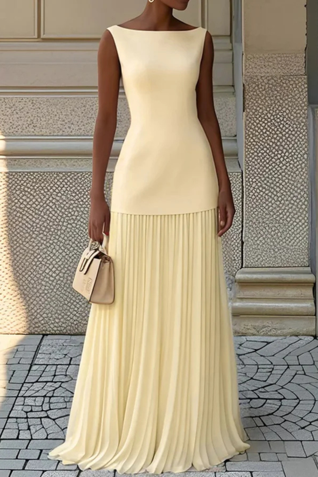 Pleated Maxi Dress for Women UK – Evening Gown Black Tie & Cocktail Attire