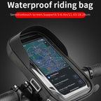 Waterproof Phone Holder for Bicycle and Motorcycle – Handlebar Bag with 360° Rotation