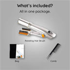 2-in-1 Rotating Hair Brush for Styling & Smoothing – Daily Care, Travel