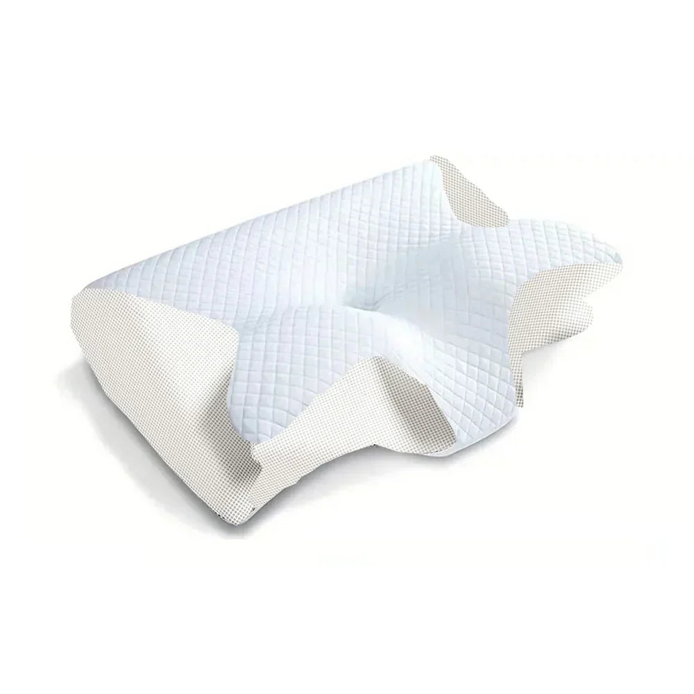 2-in-1 Viscoelastic Neck Support Pillow with Ergonomic Design – Sleep, Travel