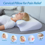 2-in-1 Viscoelastic Neck Support Pillow with Ergonomic Design – Sleep, Travel