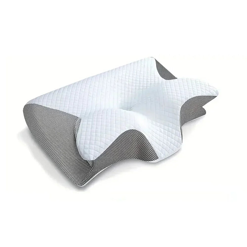 2-in-1 Viscoelastic Neck Support Pillow with Ergonomic Design – Sleep, Travel