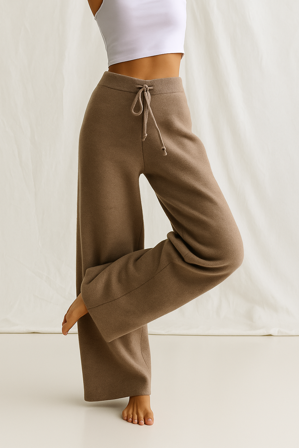 Knit Wide Leg Trousers for Women UK – Workwear Smart Casual & Holiday Wear