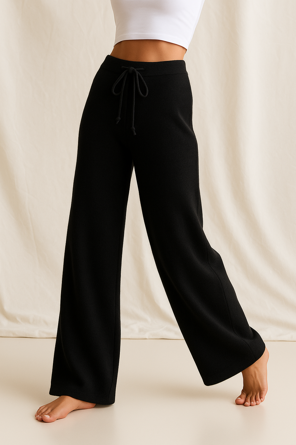 Knit Wide Leg Trousers for Women UK – Workwear Smart Casual & Holiday Wear