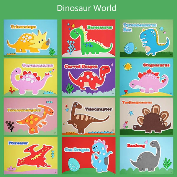 3D Animal Sticker Set – Fantasy Flora, Creative Decor, Kids' Crafts