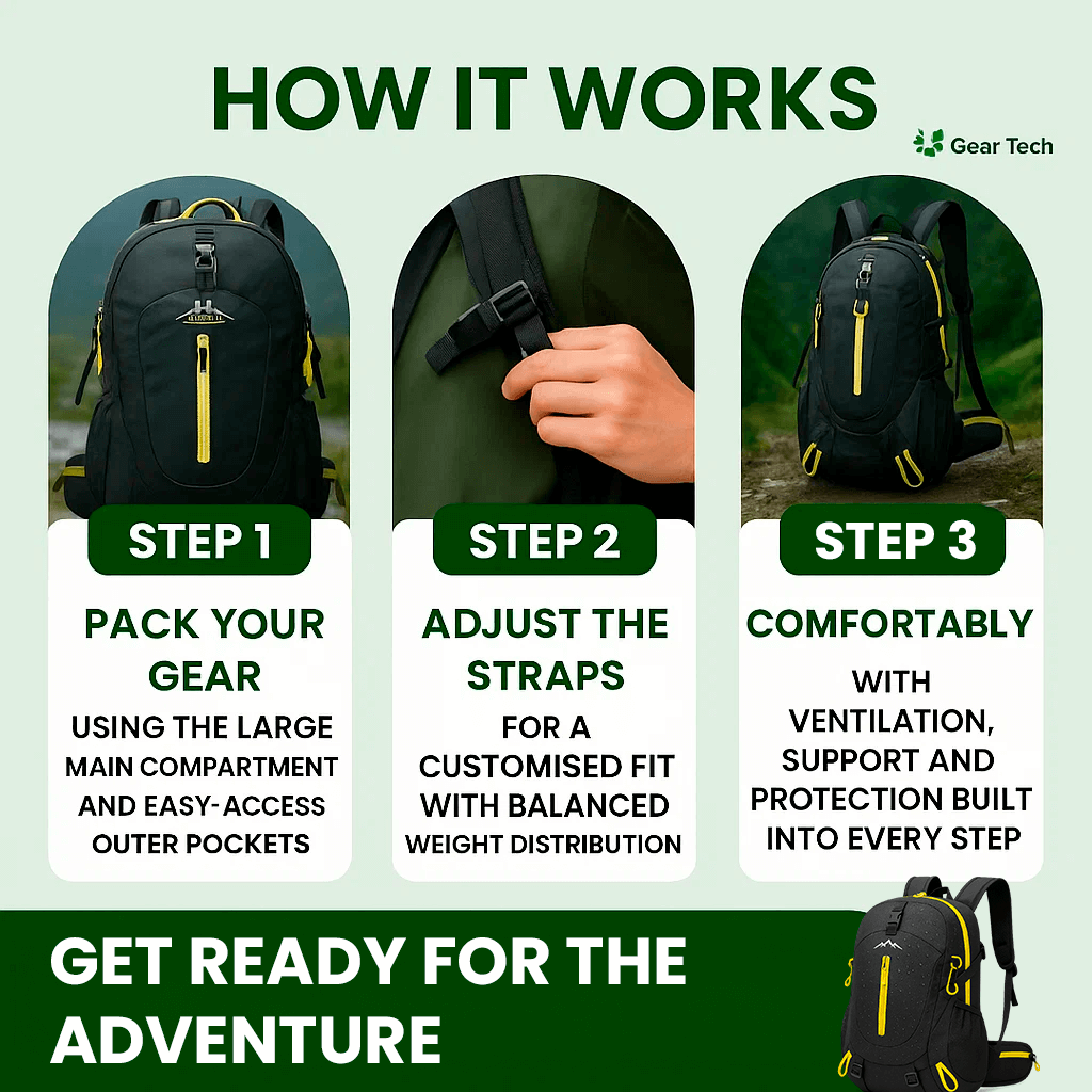 40L Waterproof Hiking Backpack – Outdoor Adventures, Travel
