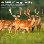 4K Ultra HD Wildlife Camera 60MP with App Control – Nature Observation, Outdoor Adventures