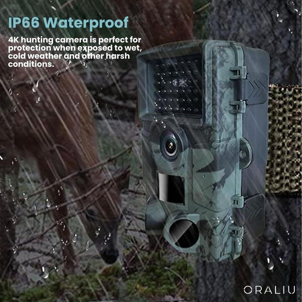 4K Ultra HD Wildlife Camera 60MP with App Control – Nature Observation, Outdoor Adventures