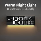 16-Inch RGB Digital Wall and Desk Clock with Remote – Home Office, Gift