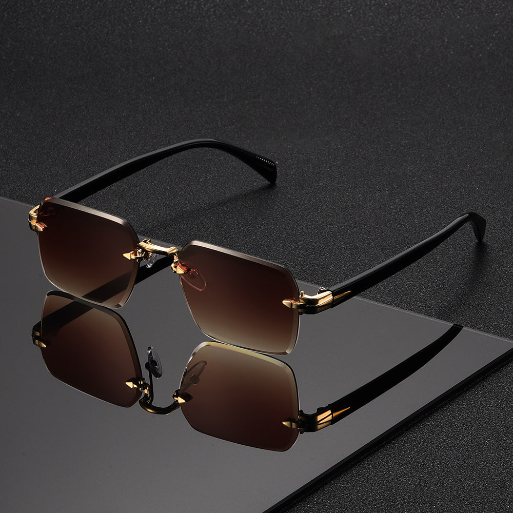 Rimless Square Glasses for Men – Stylish Comfort, Everyday Wear
