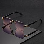 Rimless Square Glasses for Men – Stylish Comfort, Everyday Wear