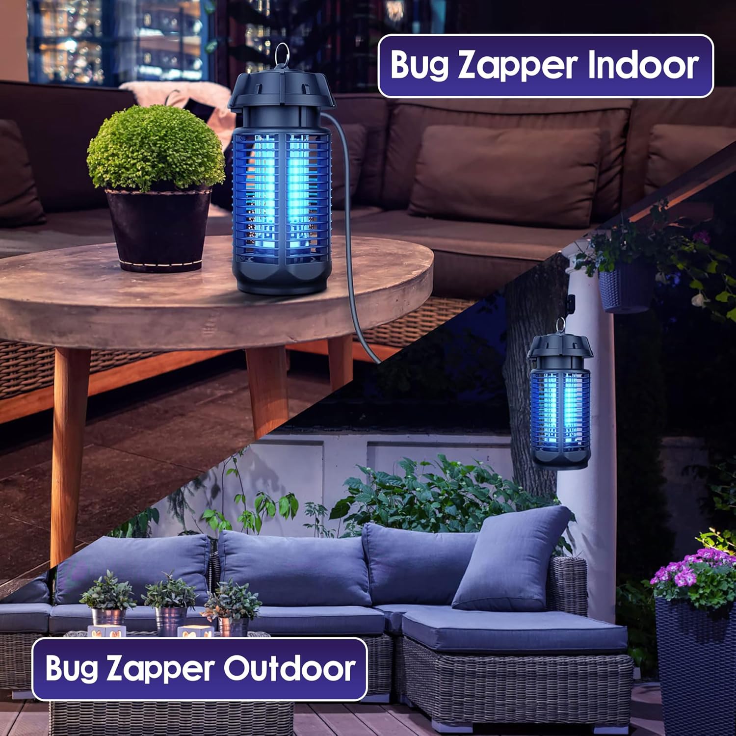 Electric Insect Trap 20W UV Light 4200V Grid – Indoor, Outdoor Pest Control
