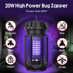 Electric Insect Trap 20W UV Light 4200V Grid – Indoor, Outdoor Pest Control
