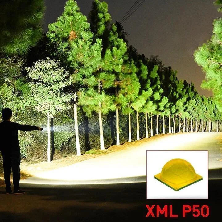 90000 Lumens Xhp50.2 Flashlight – Outdoor, Emergency Use