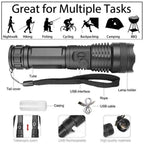 90000 Lumens Xhp50.2 Flashlight – Outdoor, Emergency Use