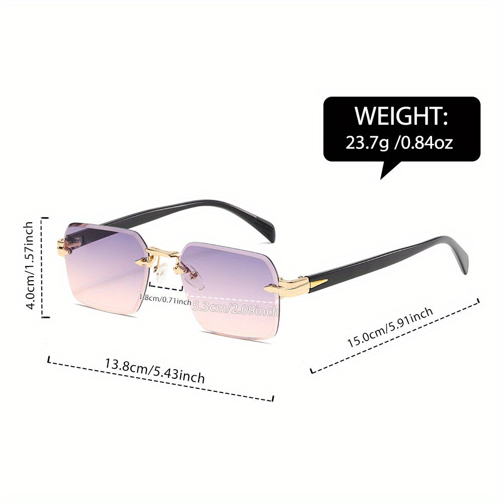 Rimless Square Glasses for Men – Stylish Comfort, Everyday Wear