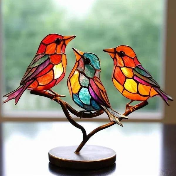 Acrylic Birds on Branch Desktop Ornaments – Decoration, Gift