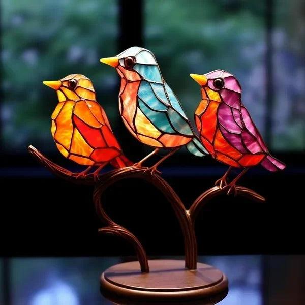 Acrylic Birds on Branch Desktop Ornaments – Decoration, Gift