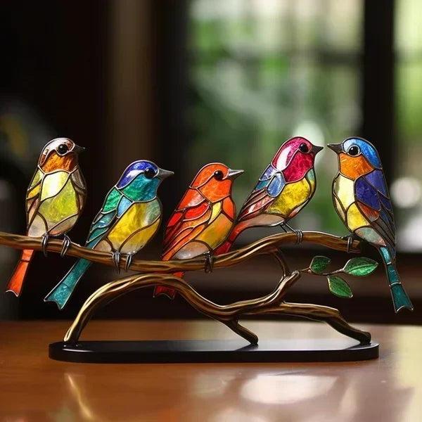 Acrylic Birds on Branch Desktop Ornaments – Decoration, Gift