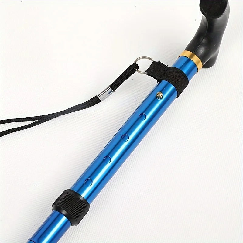 Adjustable Folding Telescopic Walking Stick – Mobility Aid, Hiking Support
