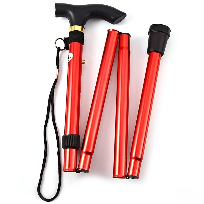 Adjustable Folding Telescopic Walking Stick – Mobility Aid, Hiking Support