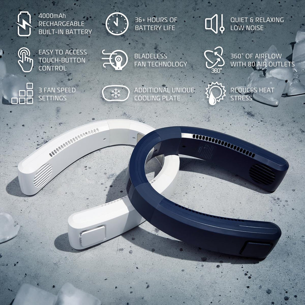 AeroChill Neck Fan Rechargeable Bladeless Portable – Travel, Office