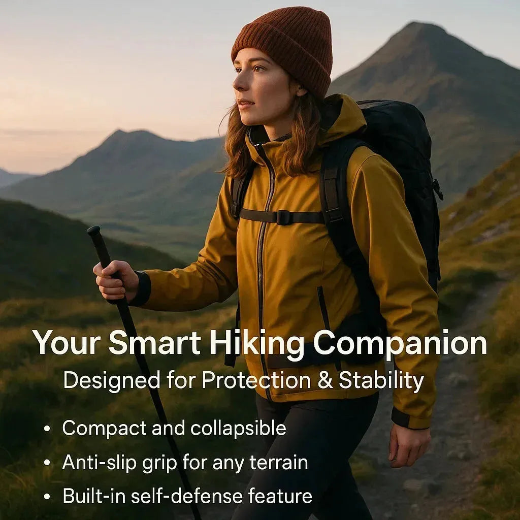 Automatic Self Defense Walking Stick – Hiking, Urban Safety