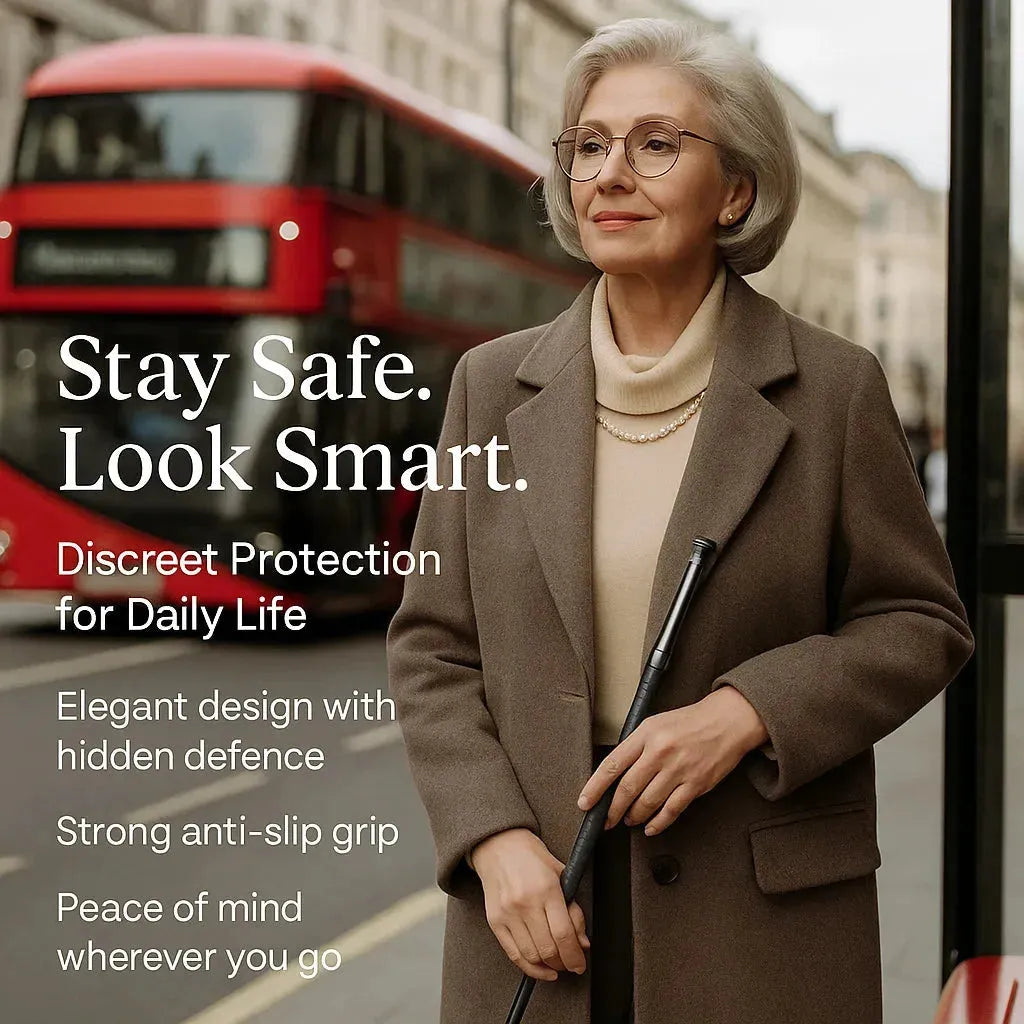 Automatic Self Defense Walking Stick – Hiking, Urban Safety