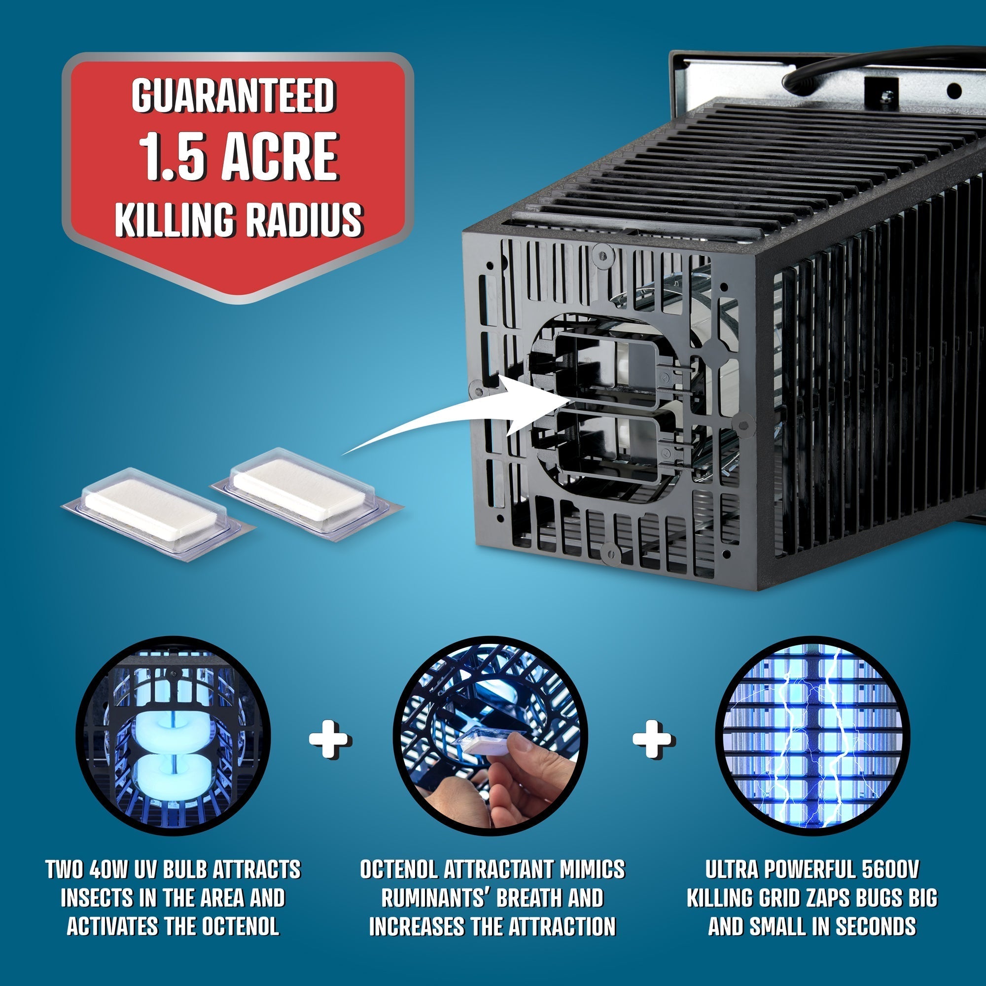 Flowtron Electric Bug Zapper 80W – Outdoor Pest Control, Garden Protection