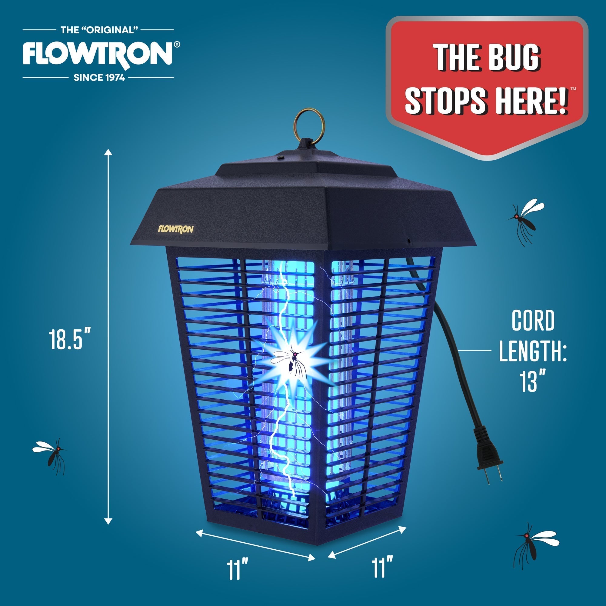 Flowtron Electric Bug Zapper 80W – Outdoor Pest Control, Garden Protection