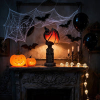 Bat-Shaped LED Lamp with Translucent Wings – Halloween Decor, Gothic Style