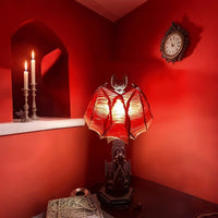 Bat-Shaped LED Lamp with Translucent Wings – Halloween Decor, Gothic Style
