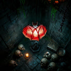 Bat-Shaped LED Lamp with Translucent Wings – Halloween Decor, Gothic Style