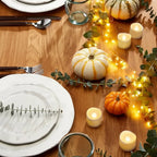Battery-operated LED Tealight Candles – Warm Light for Halloween, Party Decorations