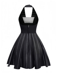 Batwing Striped Dress 60s – Casual Wear, Halloween Costume
