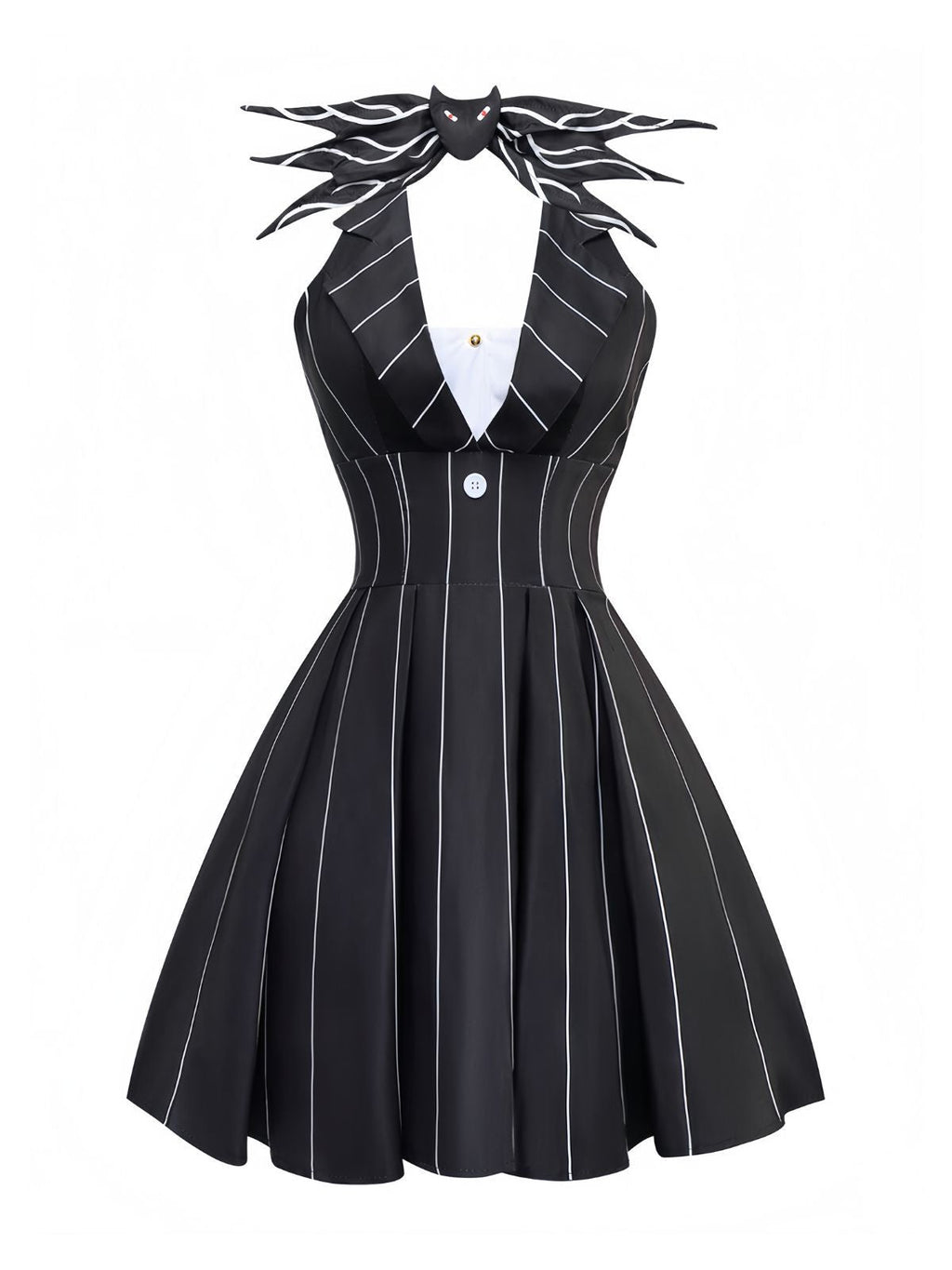 Batwing Striped Dress 60s – Casual Wear, Halloween Costume